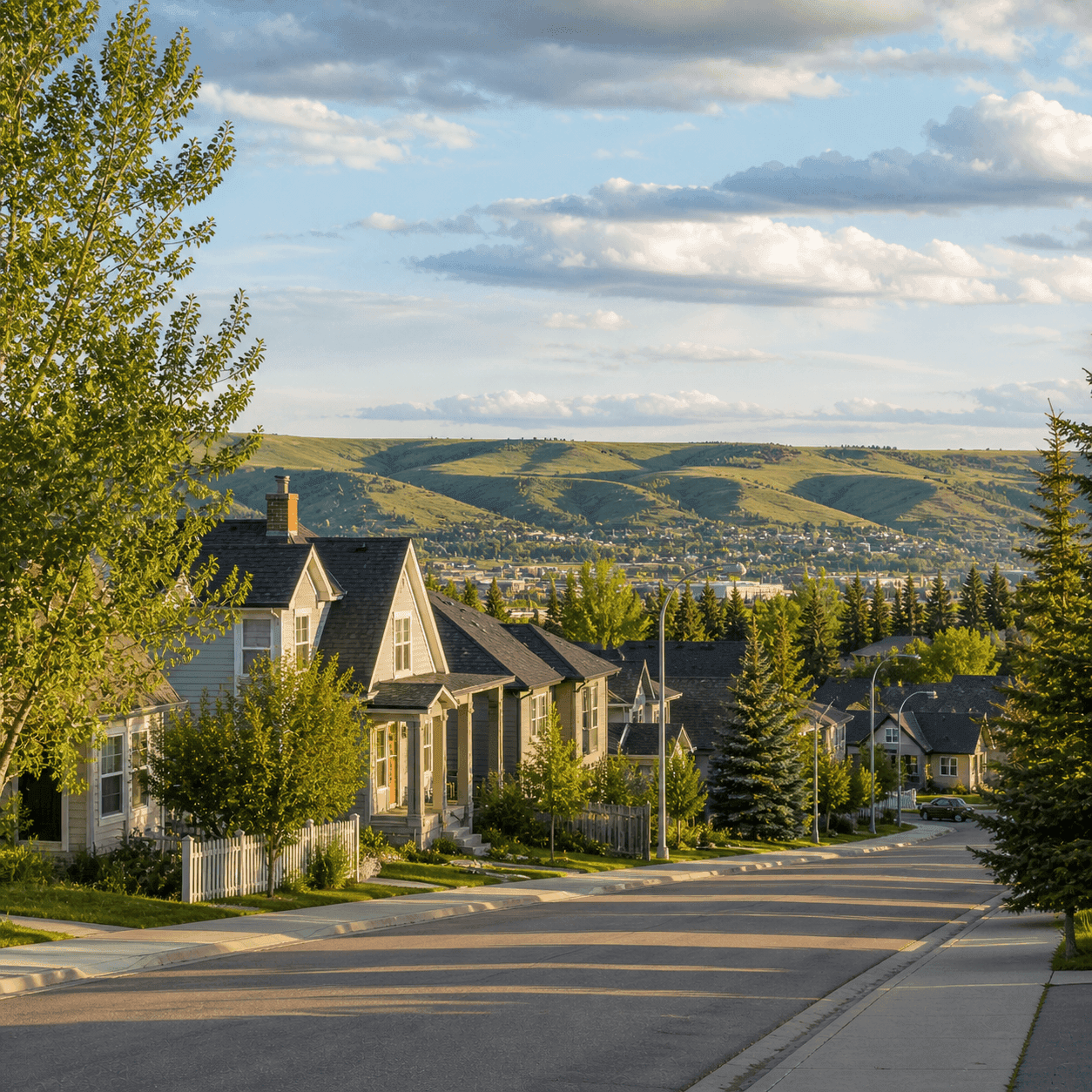Okotoks foothills neighbourhood